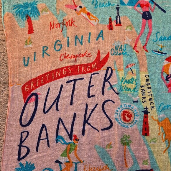 Spartina 449 Accessories - NWOT Outer Banks North Carolina Scarf Beach